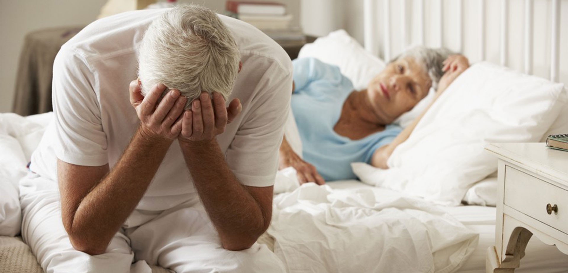 Un uomo con un problema di prostata.